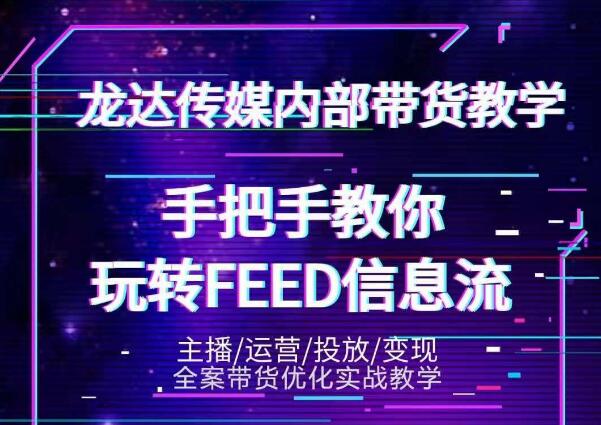 龙达传媒内部抖音带货密训营：手把手教你玩转抖音FEED信息流，让你销量暴增-大东资源库