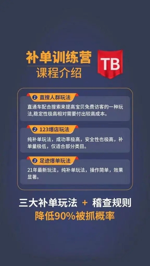 数据蛇淘宝2021最新三大补单玩法+稽查规则，降低90%被抓概率-大东资源库