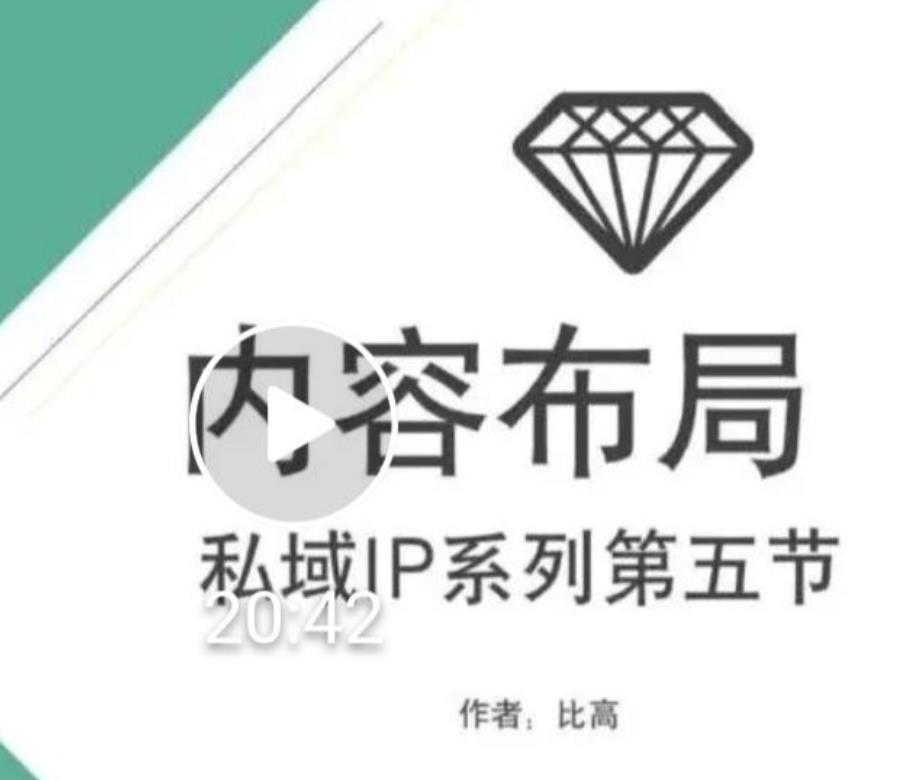 比高私域IP流量变现视频课，6个月10W粉，2235付费会员【完结】-大东资源库