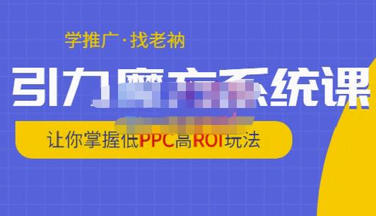 老衲·引力魔方系统课,让你掌握低PPC高ROI玩法,价值299元-大东资源库