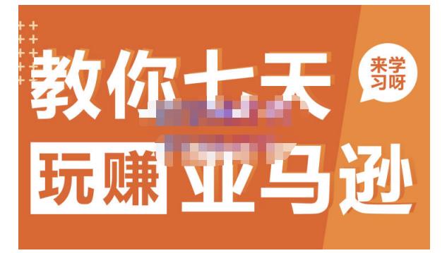晟尧跨境·教你七天玩赚亚马逊,教你轻松玩赚亚马逊,适合小白学习-大东资源库