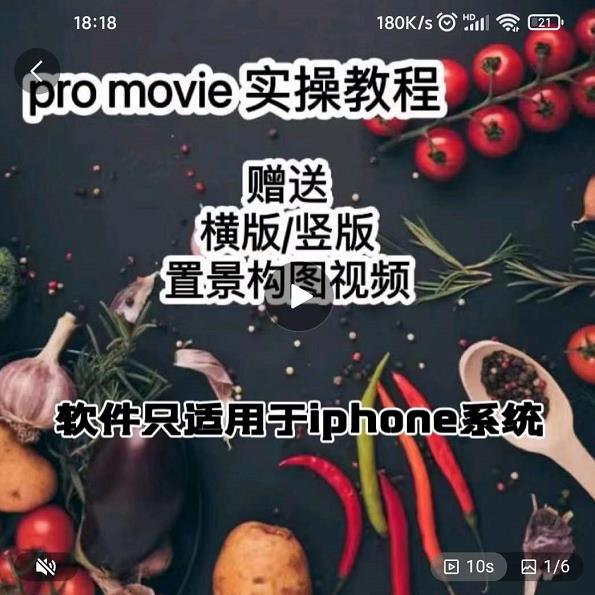 漆十二美食摄影，25​节promovie实操高手课节-大东资源库