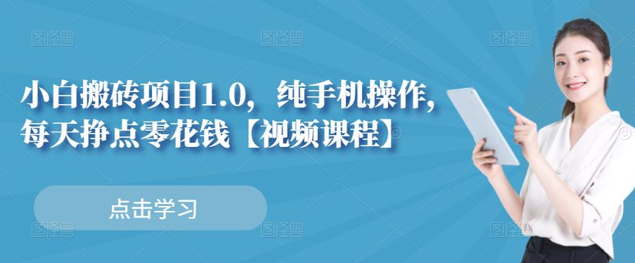 小白搬砖项目1.0，纯手机操作，每天兼职挣点零花钱-大东资源库