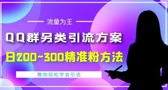 价值888的QQ群另类引流方案，半自动操作日200~300精准粉方法【视频教程】-大东资源库