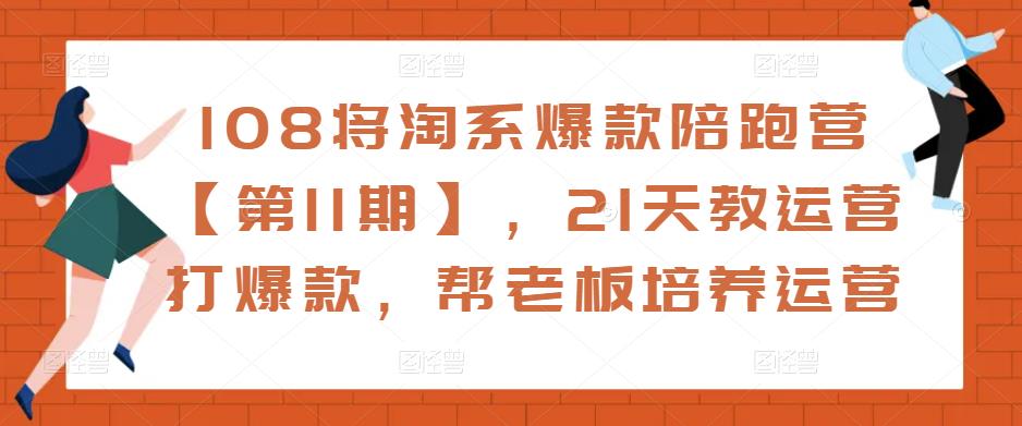 108将淘系爆款陪跑营【第11期】，21天教运营打爆款，帮老板培养运营-大东资源库
