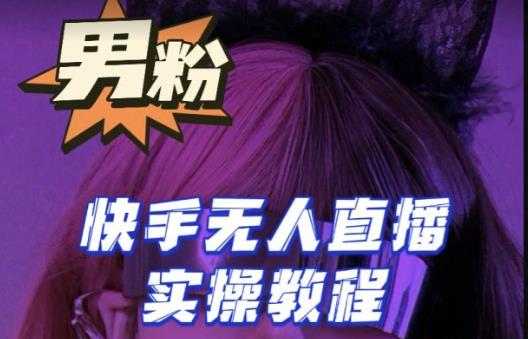 【男粉落地项目】零基础玩转男粉快手无人直播月入3w+，2023快手无人直播实操教程-大东资源库