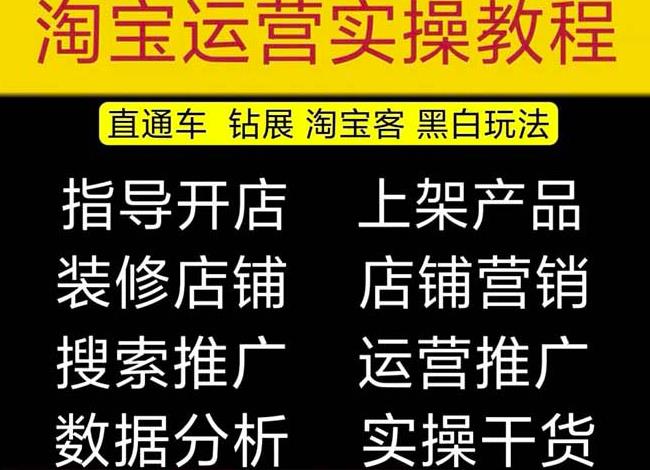 2023淘宝开店教程0基础到高级全套视频网店电商运营培训教学课程-大东资源库