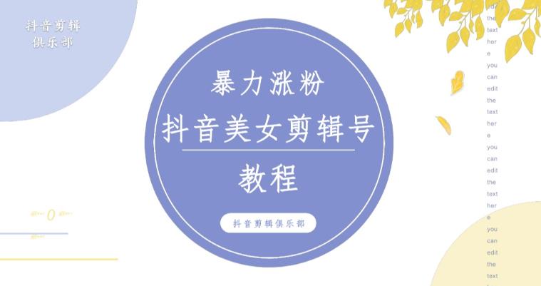 抖音快手暴力涨粉美女混剪视频教程，百分百过原创图片教程！附带违规申诉方法-大东资源库