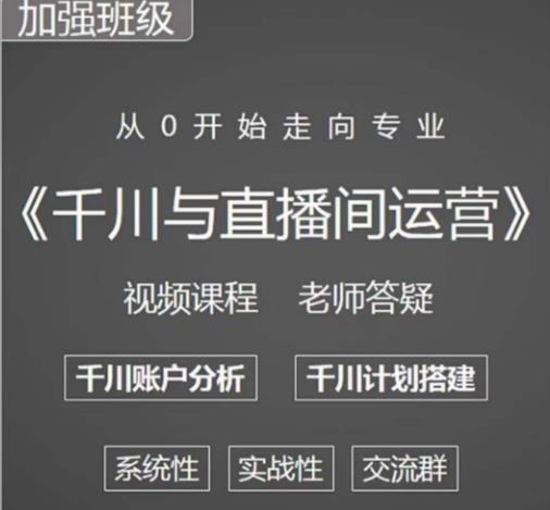 阳光哥·千川图文与直播间运营，从0开始走向专业，包含千川短视频图文、千川直播间、小店随心推-大东资源库