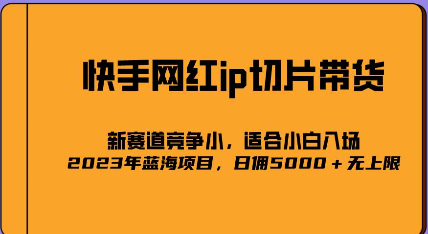 2023爆火的快手网红IP切片，号称日佣5000＋的蓝海项目，二驴的独家授权-大东资源库