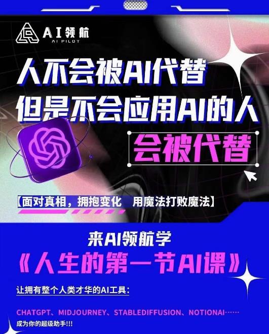 AI领航-人生第一节AI课，拉开你与普通工作者的距离！30位AI领域极客，汇集1000小时Al心得-大东资源库