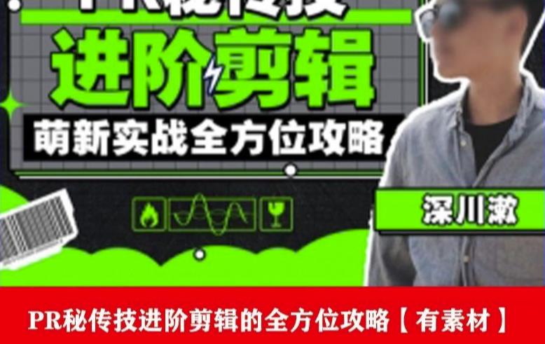 PR进阶剪辑培训班，让你快速成为剪辑大师12节视频课程+素材！-大东资源库