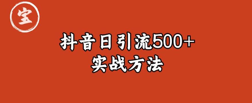 宝哥抖音直播引流私域的6个方法，日引流500+-大东资源库
