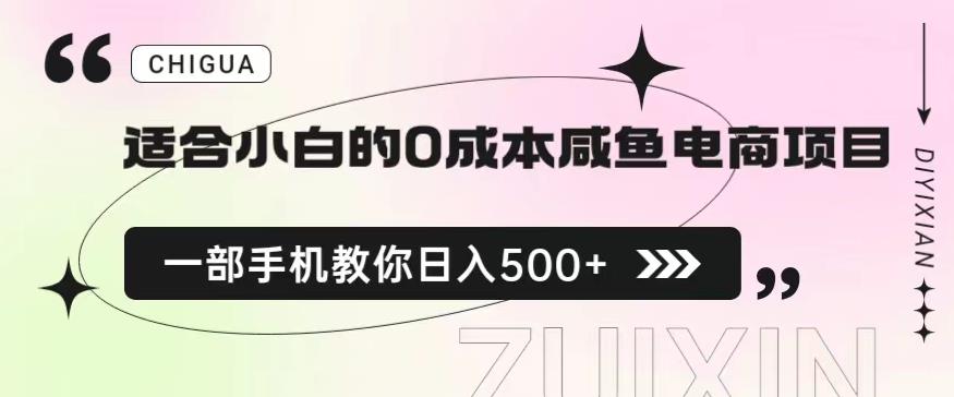适合小白的0成本闲鱼电商项目，一部手机，教你如何日入500+的保姆级教程【揭秘】-大东资源库