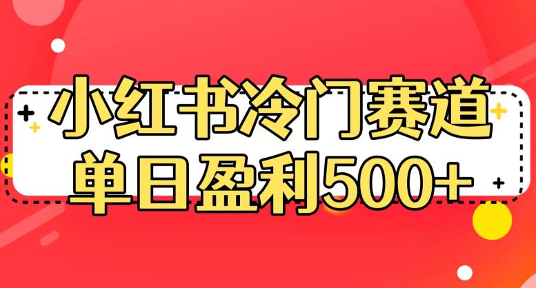 小红书冷门赛道，单日盈利500+【揭秘】-大东资源库