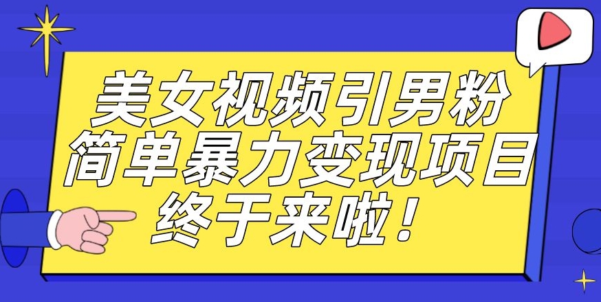 价值3980的男粉暴力引流变现项目，一部手机简单操作，新手小白轻松上手，每日收益500+【揭秘】-大东资源库