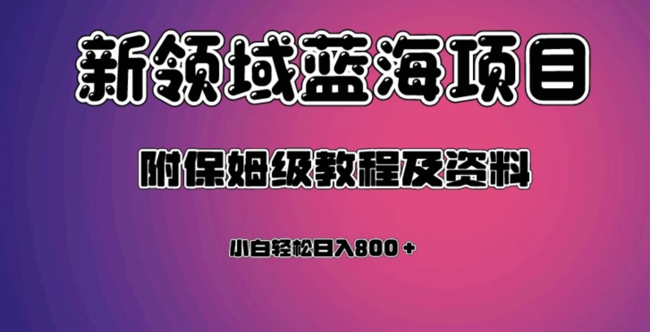 虚拟资源蓝海领域新项目，轻松日入800＋，附保姆级教程及资料-大东资源库
