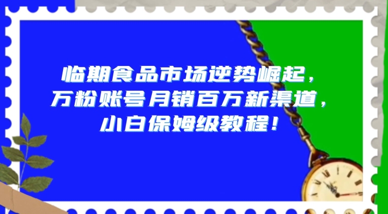 临期食品市场逆势崛起，万粉账号月销百万新渠道，小白保姆级教程【揭秘】-大东资源库