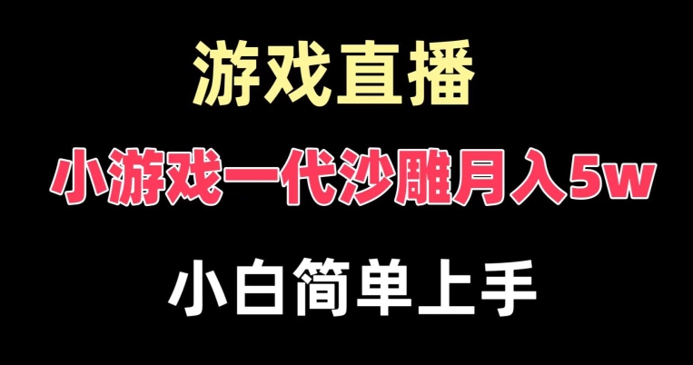 玩小游戏一代沙雕月入5w，爆裂变现，快速拿结果，高级保姆式教学【揭秘】-大东资源库