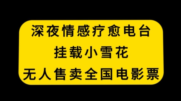 深夜情感疗愈电台，挂载小雪花，无人售卖全国电影票【揭秘】-大东资源库