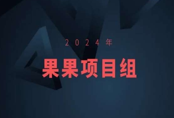 2024年果果项目组项目合集-果果最新项目-大东资源库