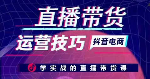 直播带货运营技巧，学实战的直播带货课-大东资源库