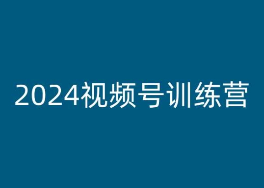 2024视频号训练营，视频号变现教程-大东资源库