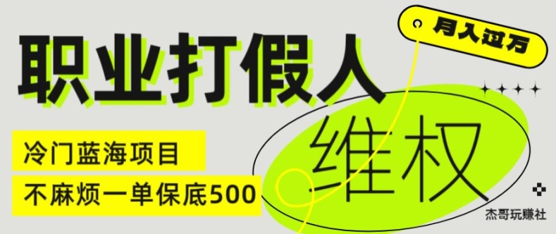 职业打假人电商维权揭秘，一单保底500，全新冷门暴利项目【仅揭秘】-大东资源库