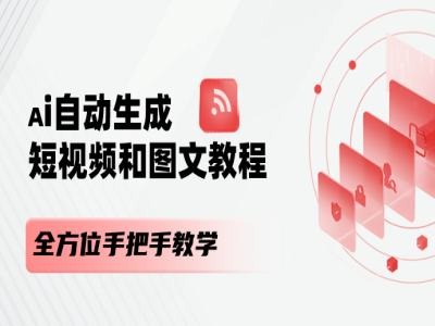 AI自动生成短视频和图文课程，全方位手把手教学-大东资源库