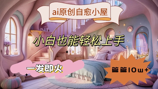 ai原创治愈小屋，小白也能轻松上手，一发即火，篇篇10w+【揭秘】-大东资源库