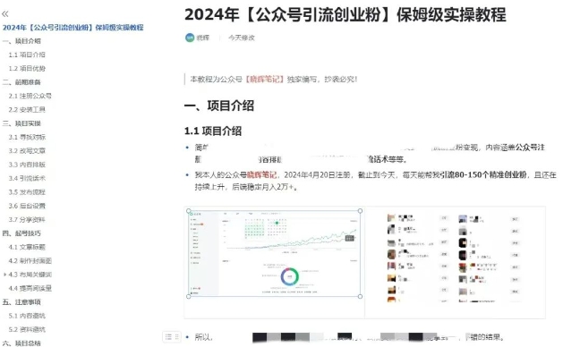 公众号引流创业粉，学会这个方法，你也能月入30000+ (陪跑项目)-大东资源库