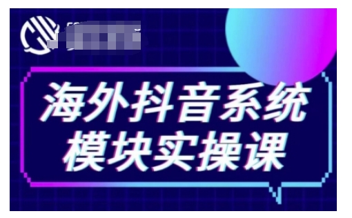 海外抖音Tiktok系统模块实操课，TK短视频带货，TK直播带货，TK小店端实操等-大东资源库