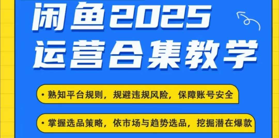 2025闲鱼电商运营全集，2025最新咸鱼玩法-大东资源库