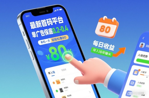 最新首码平台，单广告保底0.2-0.4，单机一天轻松撸80，早入场早賺米【揭秘】-大东资源库