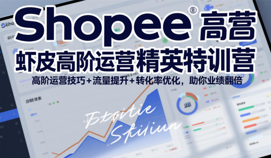 Shopee虾皮高阶运营精英特训营，高阶运营技巧+流量提升+转化率优化，助你业绩翻倍-大东资源库