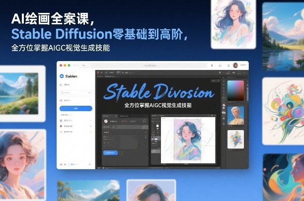 AI绘画全案课，Stable Diffusion零基础到高阶，全方位掌握AIGC视觉生成技能-大东资源库