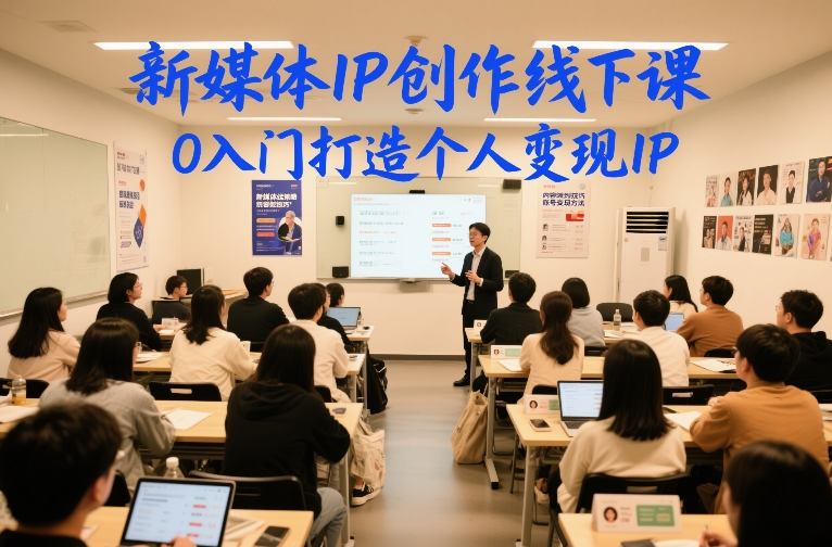 新媒体IP创作线下课，0入门打造个人变现IP-大东资源库