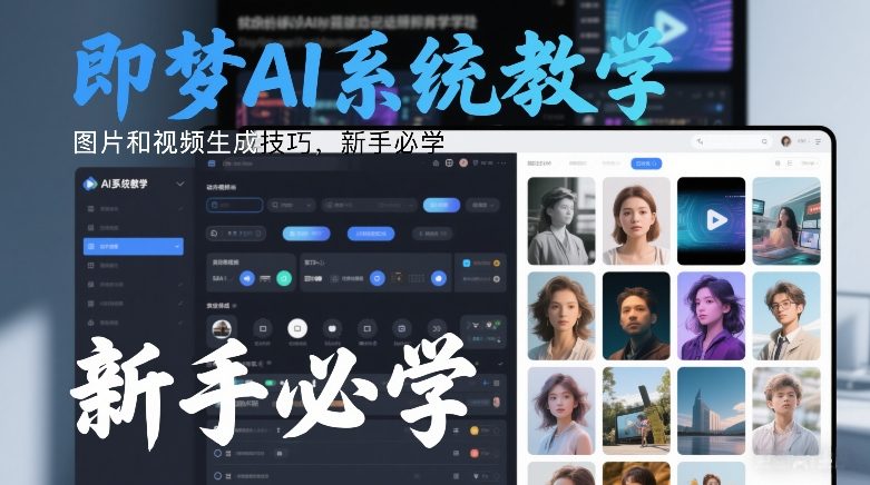 即梦AI系统教学，图片和视频生成技巧，新手必学-大东资源库