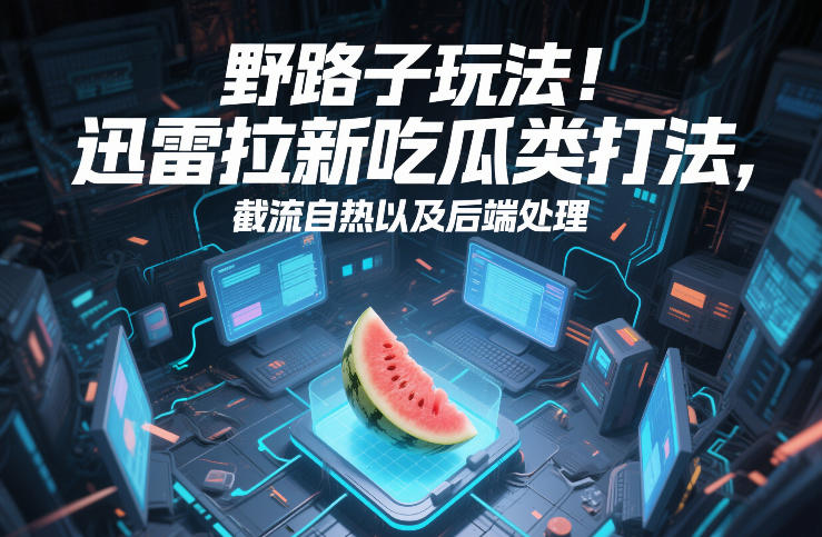 野路子玩法！迅雷拉新吃瓜类打法，截流自热以及后端处理-大东资源库