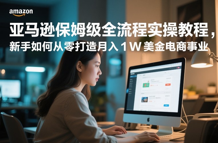 亚马逊保姆级全流程实操教程，新手如何从零打造月入1W美金电商事业-大东资源库