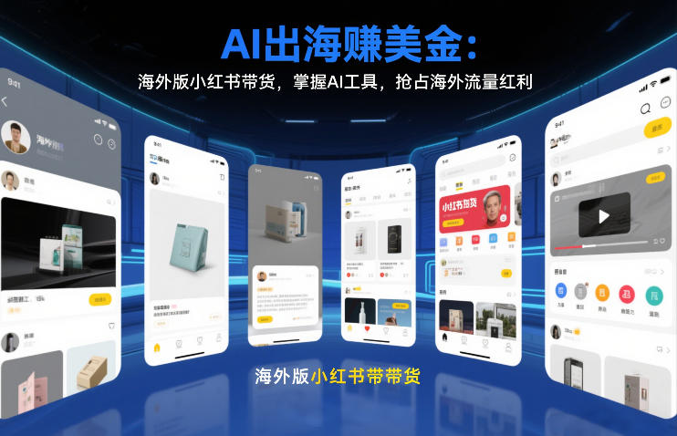 AI出海賺美金：海外版小红书带货，掌握AI工具，抢占海外流量红利（更新2026）-大东资源库