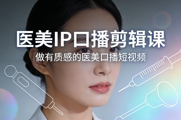 医美IP口播剪辑课，做有质感的医美口播短视频-大东资源库