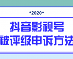 抖音号被判定搬运，被评级了怎么办?最新影视号被评级申诉方法（视频教程）-大东资源库