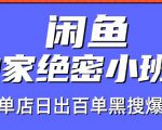 火焱社闲鱼独家绝密小班课-闲鱼单店日出百单黑搜爆破法-大东资源库