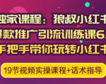 狼叔小红书爆款推广引流训练课6.0，手把手带你玩转小红书-大东资源库