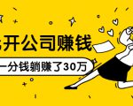 0元开公司赚钱，不花一分钱几天躺赚了30多万，详细操作流程！-大东资源库