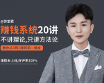 苏笙君的赚钱系统20课 教你从0到1赚到你的第一桶金（不讲理论，只讲方法论）-大东资源库