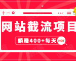 网站截流项目：自动化快速，长久赚变，实战3天即可躺赚400+每天-大东资源库