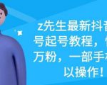 z先生最新抖音美女号起号教程，快速十万粉，一部手机就可以操作-大东资源库