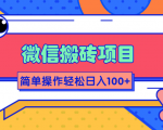 微信搬砖项目，简单几步操作即可轻松日入100+【批量操作赚更多】-大东资源库